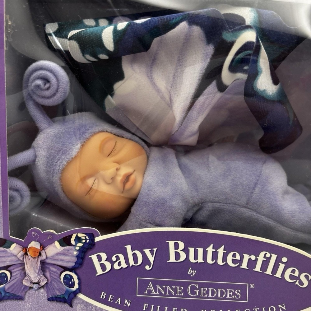 Baby Butterflies by Anne Geddes #526941 Purple NEW 2001 Unopened Damaged Box